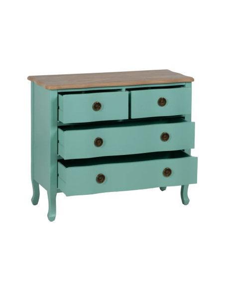 Commode pieds galbés avec 4 tiroirs