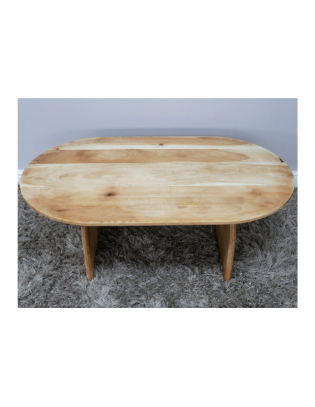 Table de salon ovale en bois Edwige