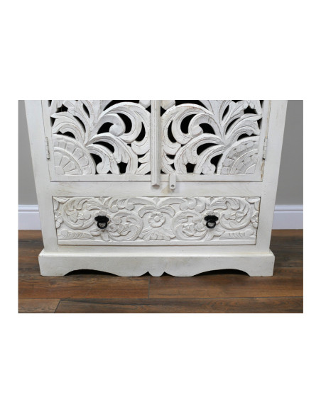 Armoire haute 2 portes ajourées et un tiroir