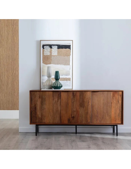 Buffet 3 portes en manguier teinté Talaia