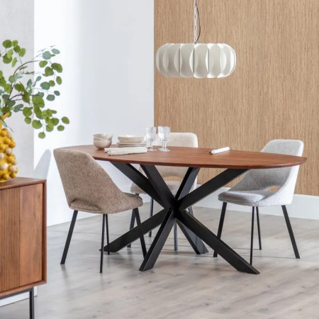 Table de repas ovale en manguier...