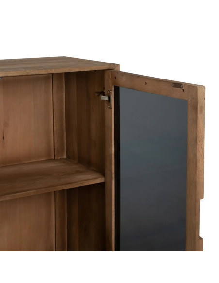 Armoire en bois avec portes en verre teinté Burnie