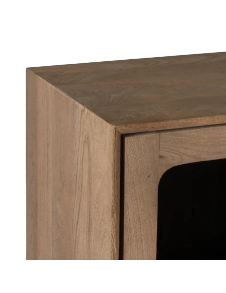 Armoire en bois avec portes en verre teinté Burnie