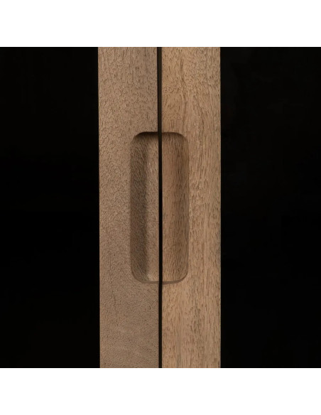 Armoire en bois avec portes en verre teinté Burnie