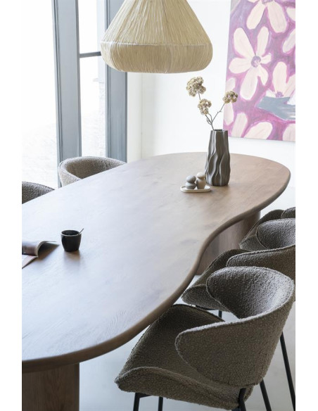Grande table Josh forme haricot 3 m