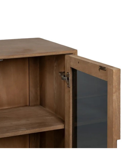 Buffet en manguier et portes vitrées Burnie