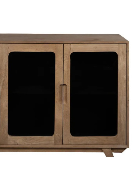 Buffet en manguier et portes vitrées Burnie