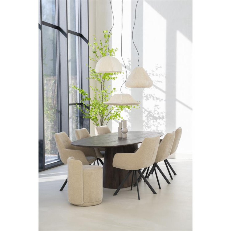 Table de repas ovale Aron 200 cm