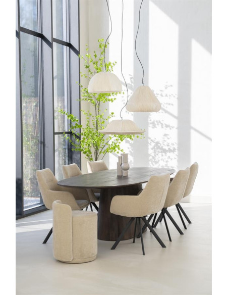 Table de repas ovale Aron 200 cm