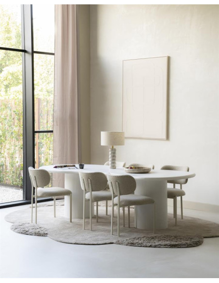 Grande table organique en magnésium et fibre de verre Seki 250 cm