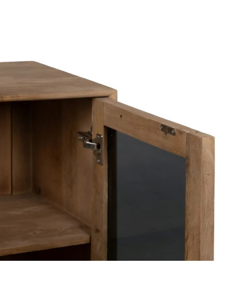 Meuble d'appoint deux portes vitrées Burnie