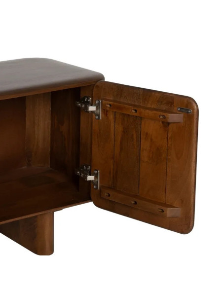 Meuble TV 4 portes en manguier teinté Nosy