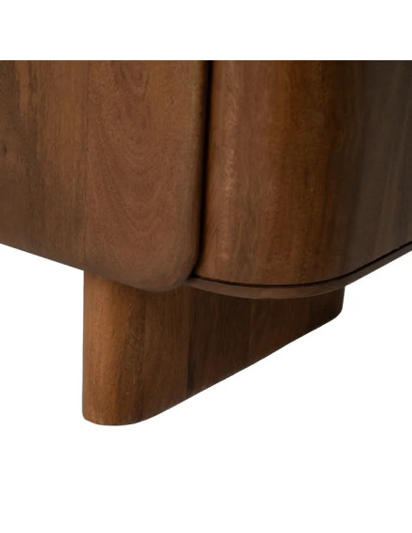 Meuble TV 4 portes en manguier teinté Nosy