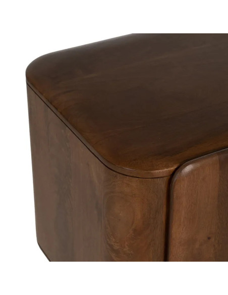 Meuble TV 4 portes en manguier teinté Nosy