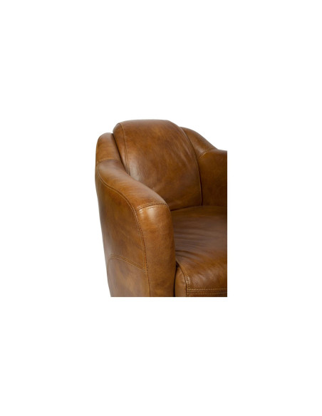 Fauteuil club en cuir vintage Gentleman