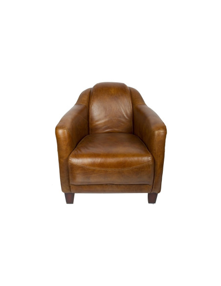 Fauteuil club en cuir vintage Gentleman
