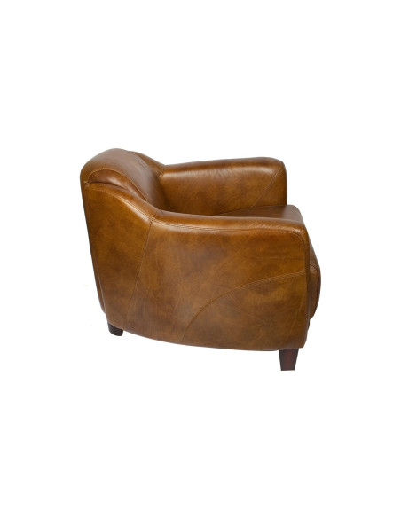 Fauteuil club en cuir vintage Gentleman