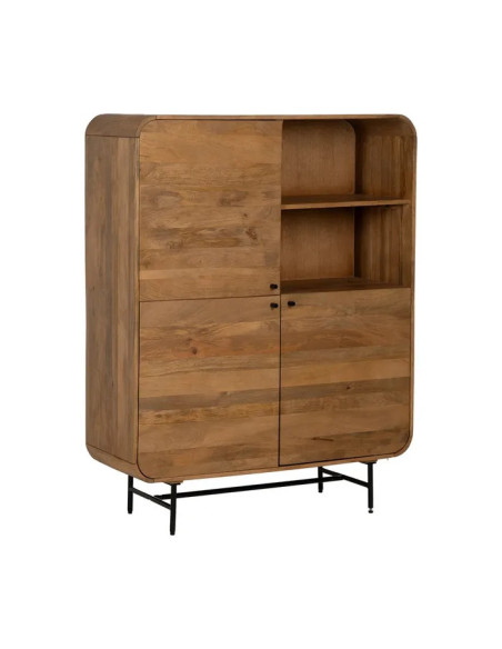Armoire haute en manguier et métal Mahon