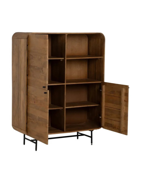 Armoire haute en manguier et métal Mahon