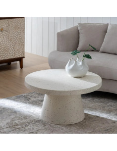Table basse ronde en fibre...