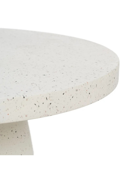 Table basse ronde en fibre de magnésium 80 cm diamètre