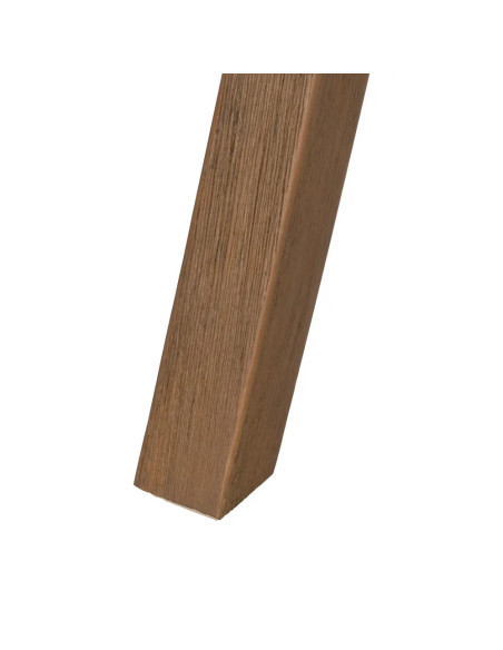 Fauteuil en bois et tissu effet mouton