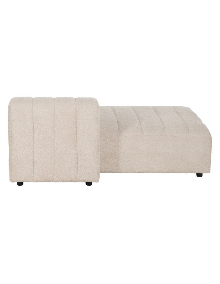 Canapé ou méridienne modulable en tissu effet bouclettes