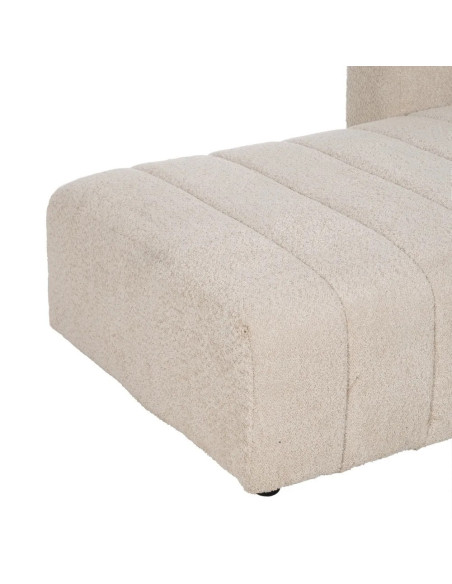 Canapé ou méridienne modulable en tissu effet bouclettes