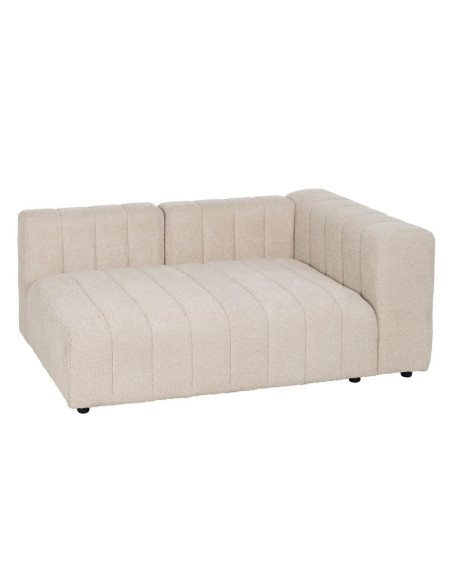 Canapé ou méridienne modulable en tissu effet bouclettes