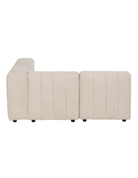 Canapé ou méridienne modulable en tissu effet bouclettes