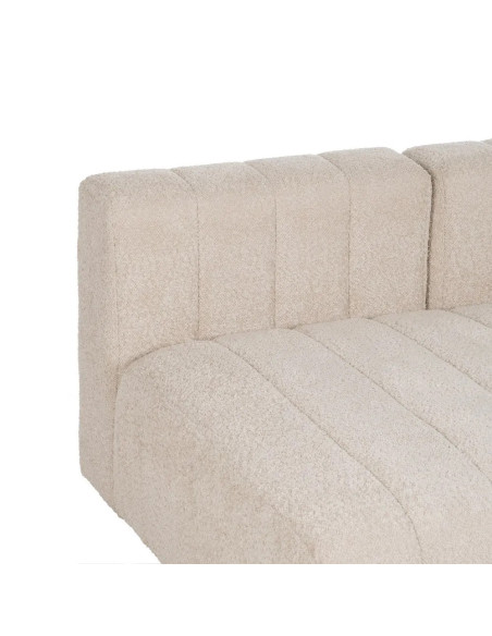 Canapé ou méridienne modulable en tissu effet bouclettes