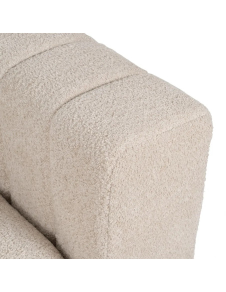 Canapé ou méridienne modulable en tissu effet bouclettes