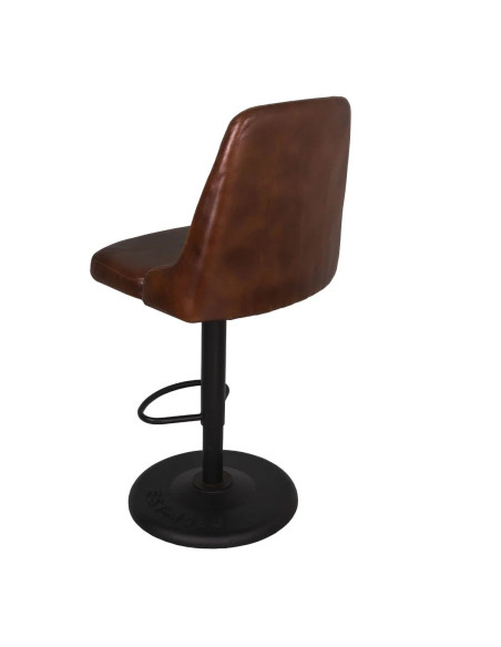 Fauteuil de bar en cuir capitonné réglable en hauteur