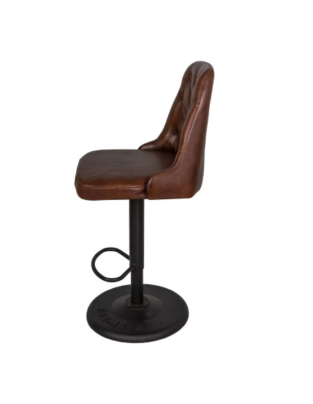 Fauteuil de bar en cuir capitonné réglable en hauteur