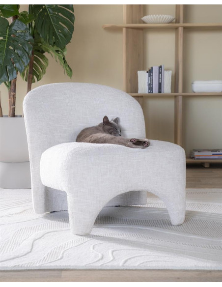 Fauteuil design en tissu Owen
