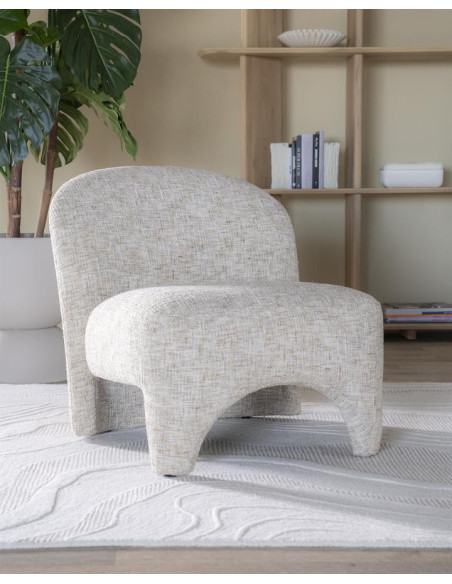 Fauteuil design en tissu Owen