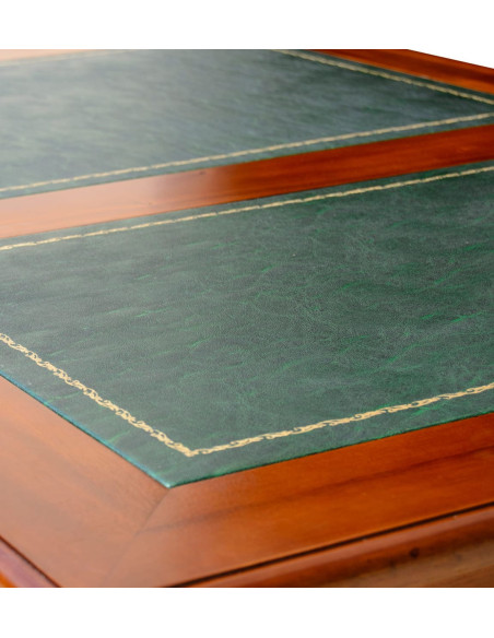 Bureau de direction en bois massif avec 5 tiroirs