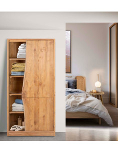 Armoire penderie en teck...