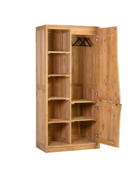 Armoire penderie en teck massif
