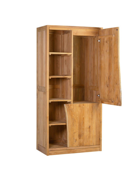 Armoire penderie en teck massif