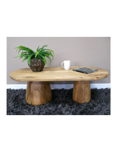 Table basse ovale en bois...