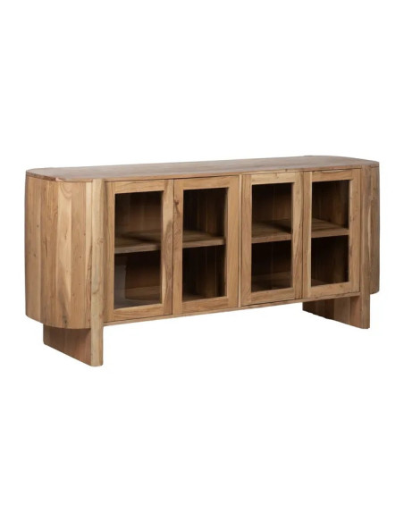 Buffet 4 portes vitrées en acacia Creel 180 cm