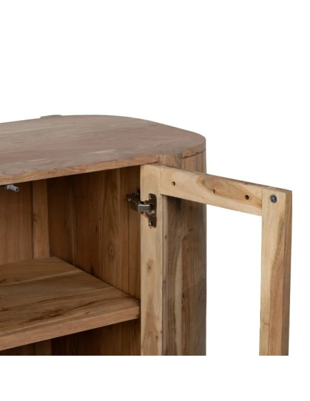 Buffet 4 portes vitrées en acacia Creel 180 cm