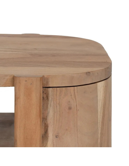 Table de salon en acacia double plateau Creel