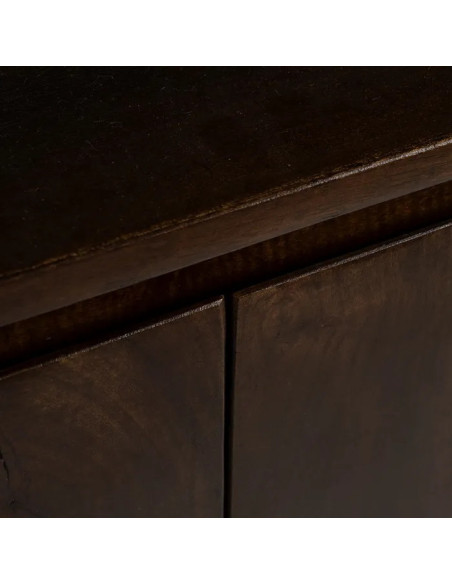 Armoire avec niche et deux portes en manguier teinté Kurt