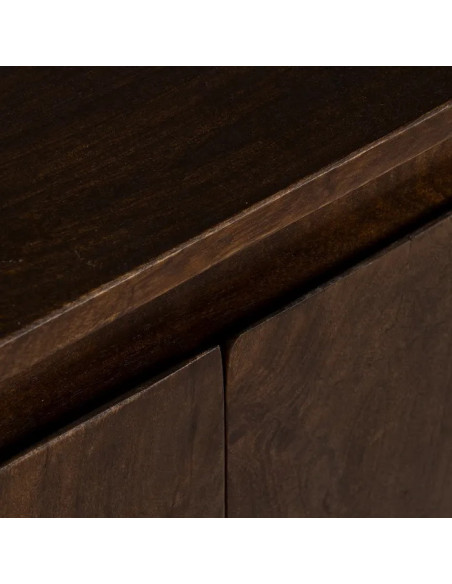 Bahut 4 portes en manguier teinté Kurt 190 cm