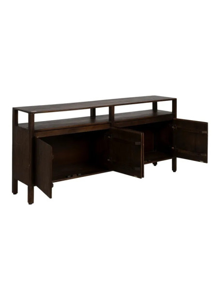 Bahut 4 portes en manguier teinté Kurt 190 cm