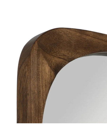 Grand miroir en bois massif angles arrondis