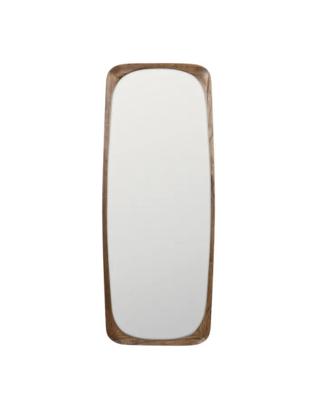 Grand miroir en bois massif angles arrondis