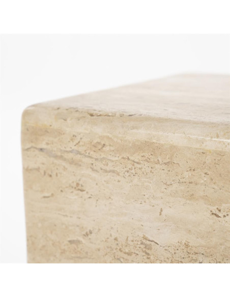 Table basse cubique en travertin Donta
